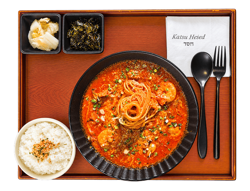 카츠헤세드 토마토 짬뽕파스타 세트